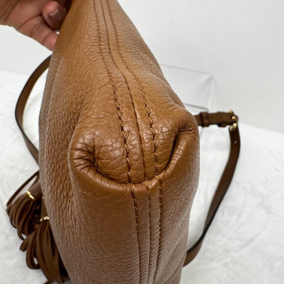 Michael Kors Brown Pebbled Leather Crossbody Shoulder Bag Magnetic Closure READ - Picture 7 of 16